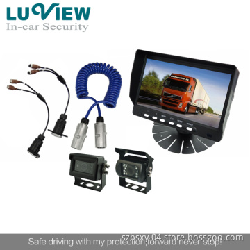7 Inch Rer View System with Monitor and Car Cameras Trailer Cables for Farm Tractor